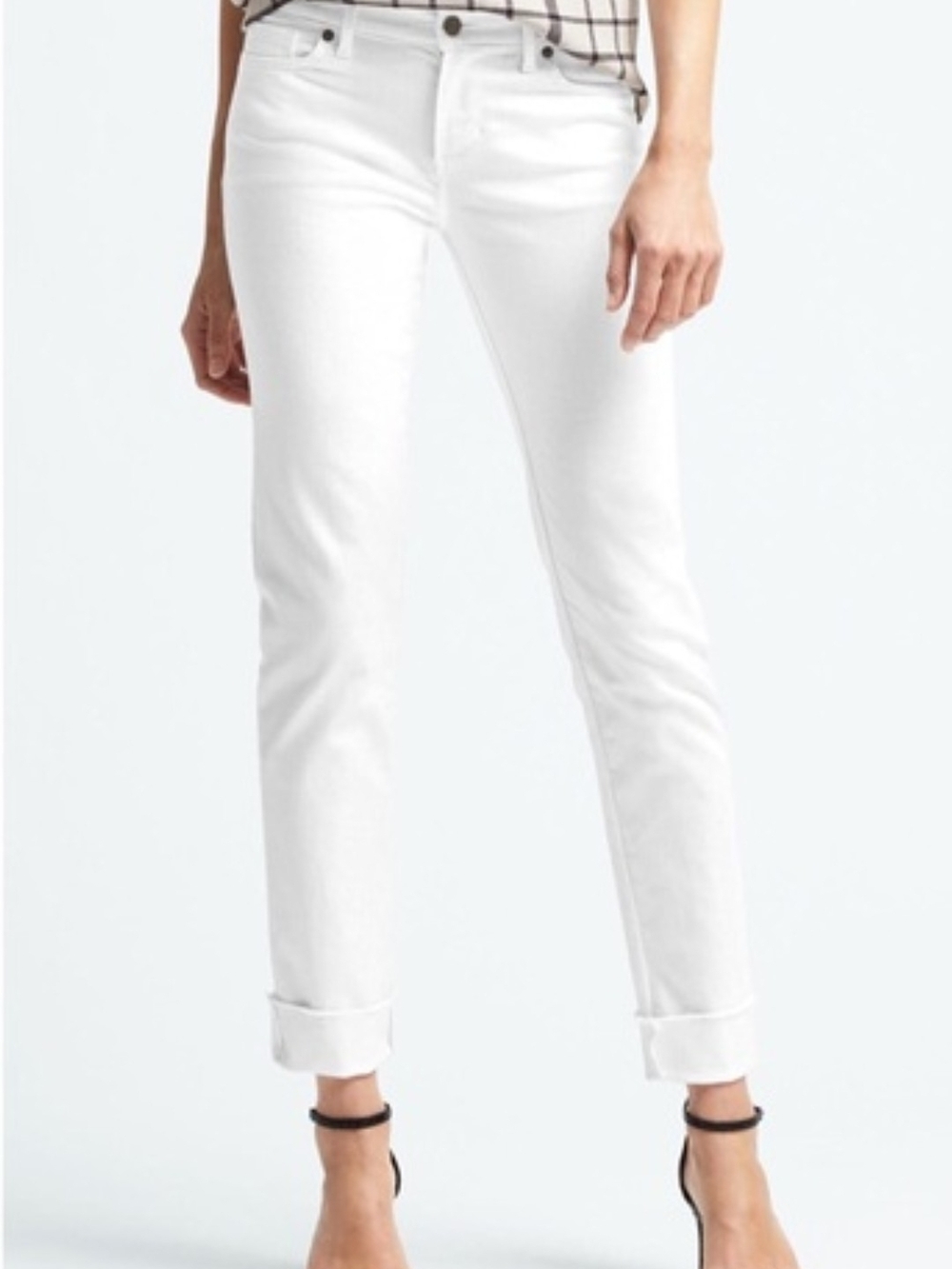 Banana Republic Women's White Low Rise Girlfriend Jeans | Sz 30/10R
